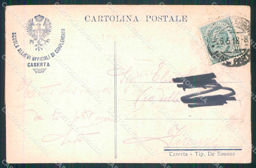 Militari Scuola Ufficiali Caserta Vit Vit PIEGATA cartolina KF6034 – retro