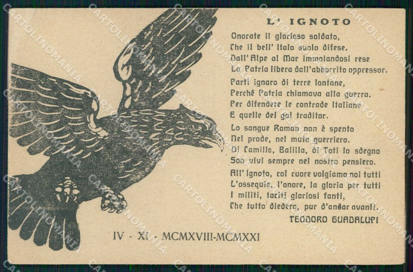 WW1 WWI Patriottismo Onorate il Glorioso Soldato PIEGATA cartolina KF6037 – fronte