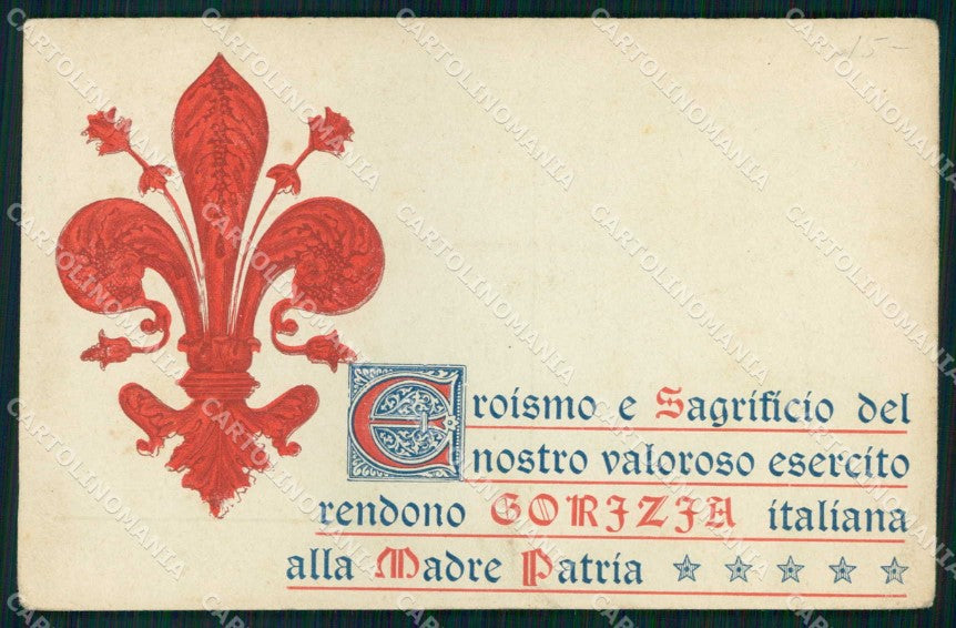 WW1 WWI Patriottismo Gorizia Italiana cartolina KF6047 – fronte