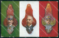WW1 WWI Patriottismo Tricolore Savoia Cadorna STRAPPINI cartolina KF6058 – fronte