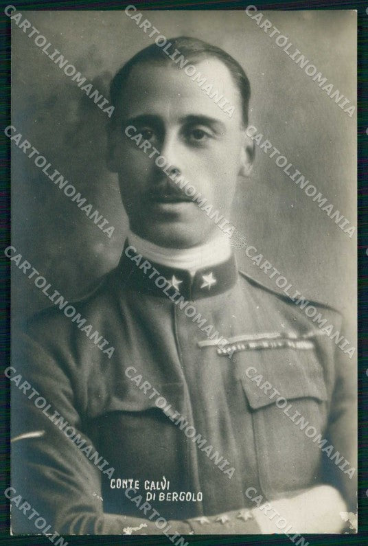 Militari Conte Calvi di Bergolo foto ABRASA cartolina KF6066 – fronte