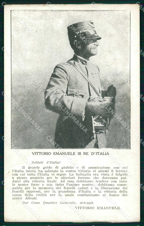 Reali Royalty Militari Vittorio Emanuele III di Savoia cartolina KF6073 – fronte