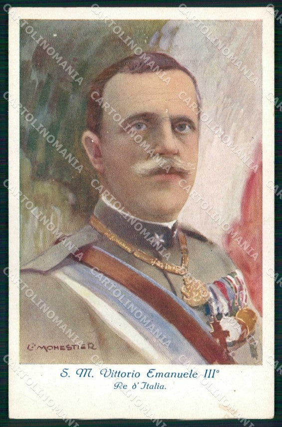 Reali Royalty Militari Vittorio Emanuele III Savoia Monestier ABRASA cp KF6083 – fronte