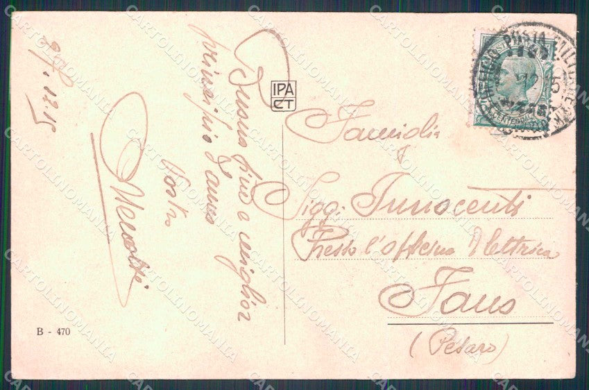 WW1 WWI Patriottismo Inno di Oberdan Tricolore cartolina KF6099 – retro