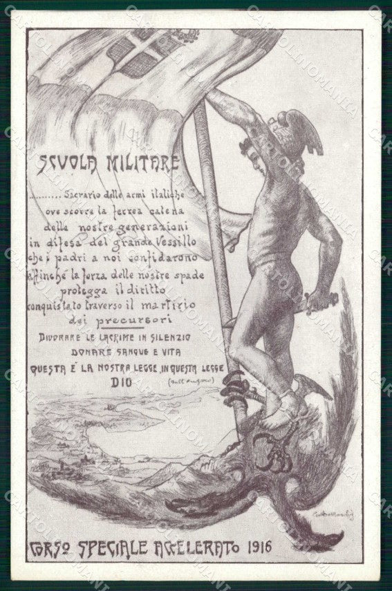 Militari Scuola Militare di Modena Corso 1916 cartolina KF6100 – fronte