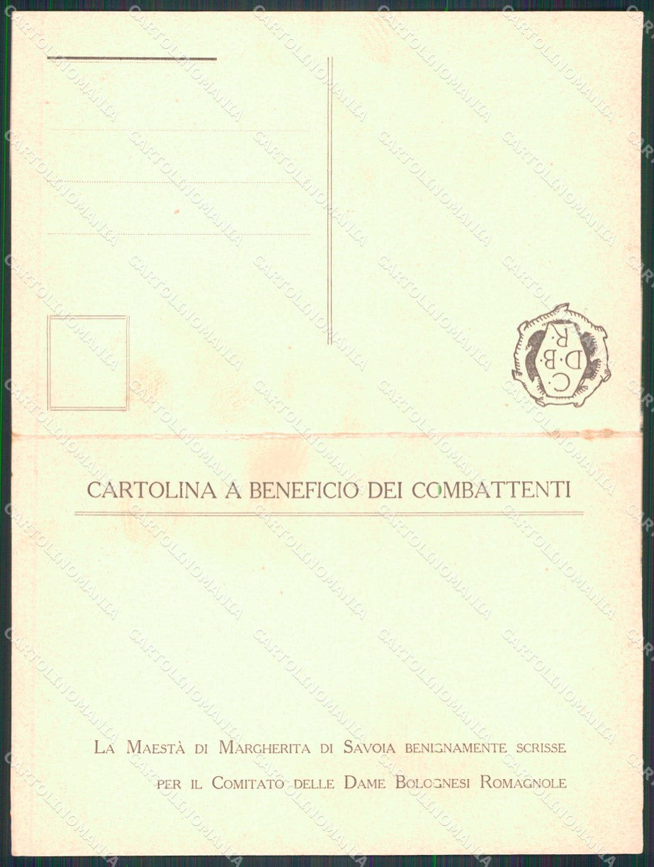 WW1 Patriottismo Dame Bolognesi Romagnole Pro Combattenti De Carolis cp KF6102 – retro