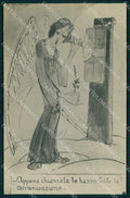 WW1 WWI Allegoria Pace Telefono foto cartolina KF6111 – fronte