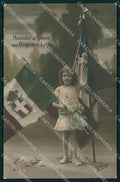 WW1 WWI Patriottismo Bandiere Italia Francia foto cartolina KF6113 – fronte