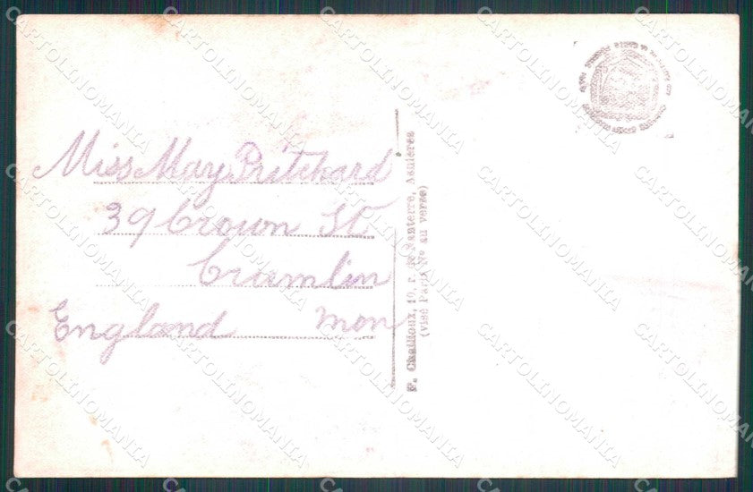 WW1 WWI Patriottismo Bandiere Italia Francia foto cartolina KF6113 – retro