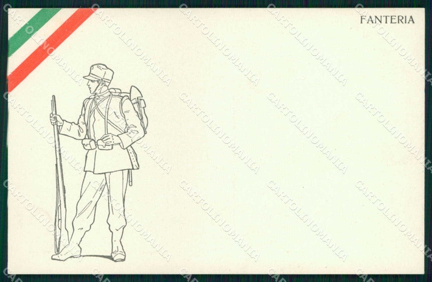 Militari Fanteria Tricolore cartolina KF6118 – fronte