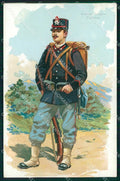 Militari Esercito Italiano Fanteria Uniforme serie 2385 cartolina KF6119 – fronte