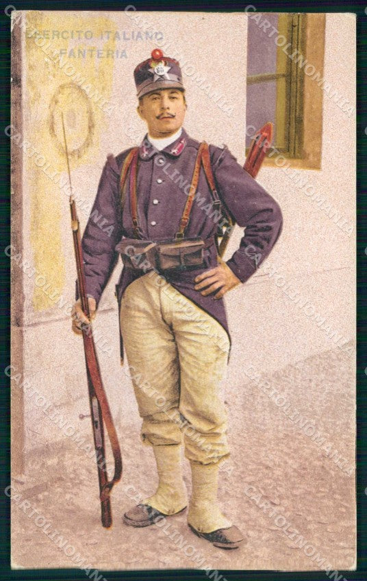 Militari Esercito Italiano Fanteria Uniforme serie 7011cartolina KF6125 – fronte