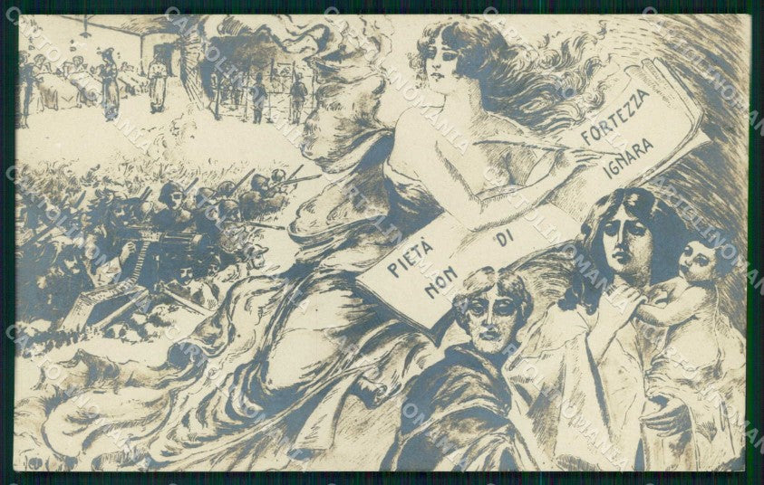 WW1 Militari Ufficio Notizie Sezione di Brindisi Alterocca foto cartolina KF6139 – fronte