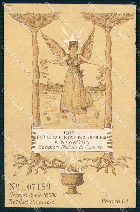 WW1 WWI Militari Patriottismo Pro Sanatori Reduci Guerra cartolina KF6148 – fronte