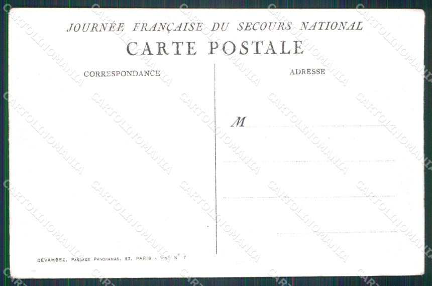 WW1 WWI Francia Journee Secours National Poulbot cartolina KF6158 – retro