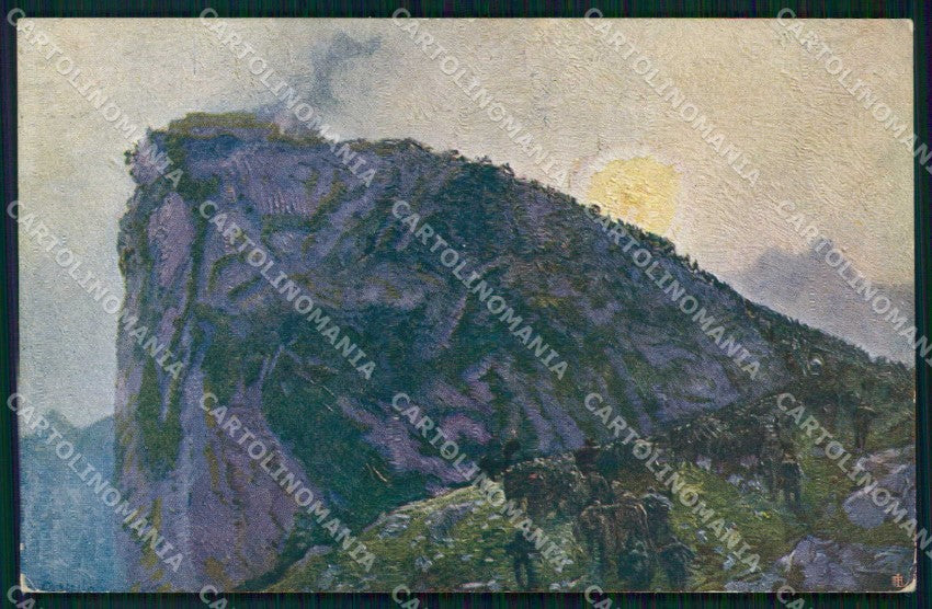 WW1 WWI Militari Ala Trento Croce Rossa Italiana CRI Cascella cartolina KF6164 – fronte