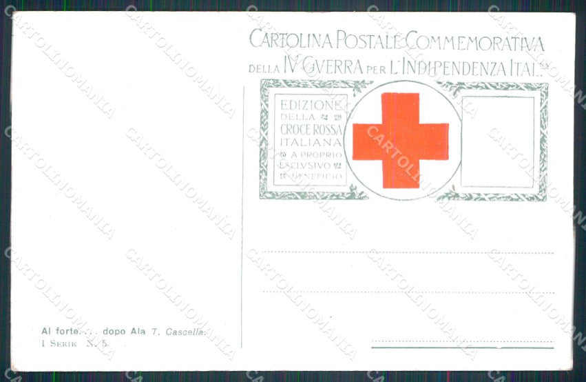 WW1 WWI Militari Ala Trento Croce Rossa Italiana CRI Cascella cartolina KF6164 – retro