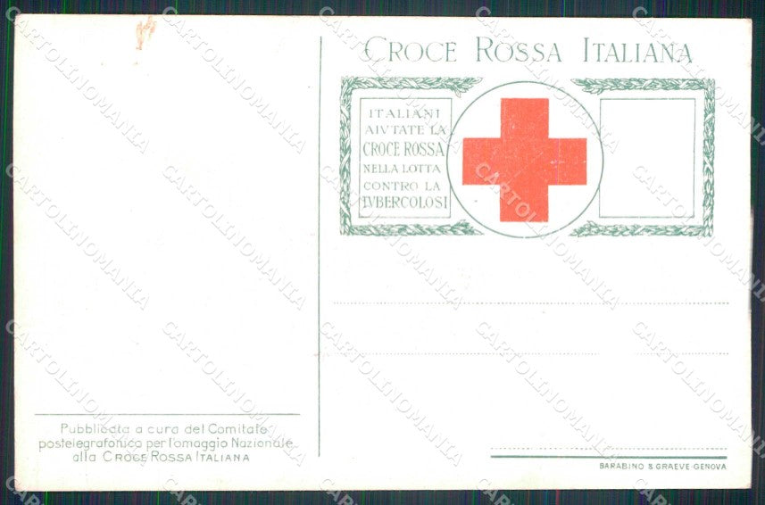 WW1 WWI Croce Rossa Italiana CRI Distintivi ABRASA cartolina KF6170 – retro