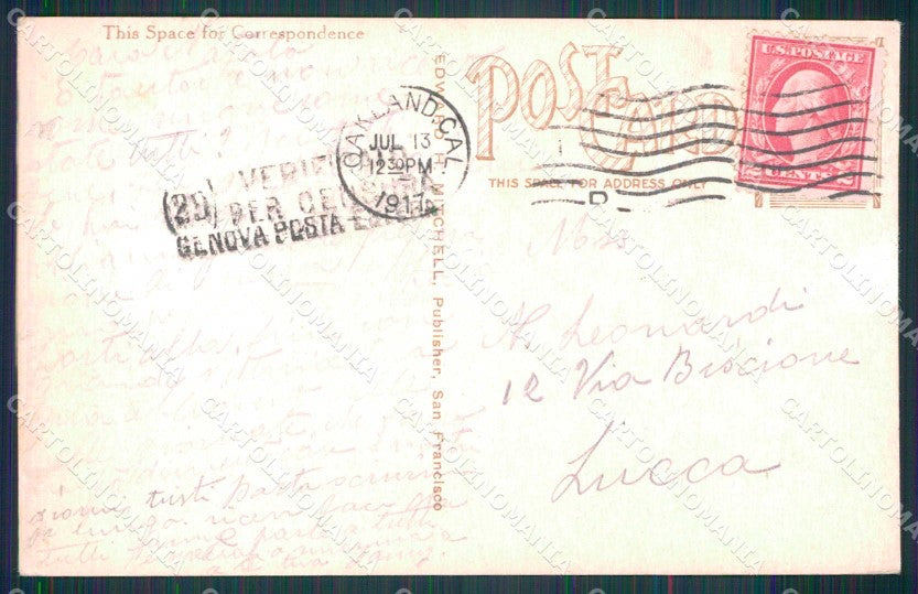 WW1 WWI Patriottismo Alleati Bandiere Flag Usa France cartolina KF6189 – retro