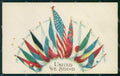 WW1 WWI Patriottismo Alleati Bandiere Flags United We Stand cartolina KF6190 – fronte