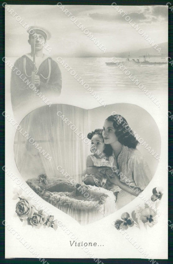 WW2 WWII Militari Propaganda Regia Marina Visione foto cartolina KF6206 – fronte