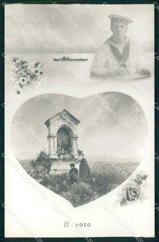 WW2 WWII Militari Propaganda Regia Marina Il Voto foto cartolina KF6207 – fronte