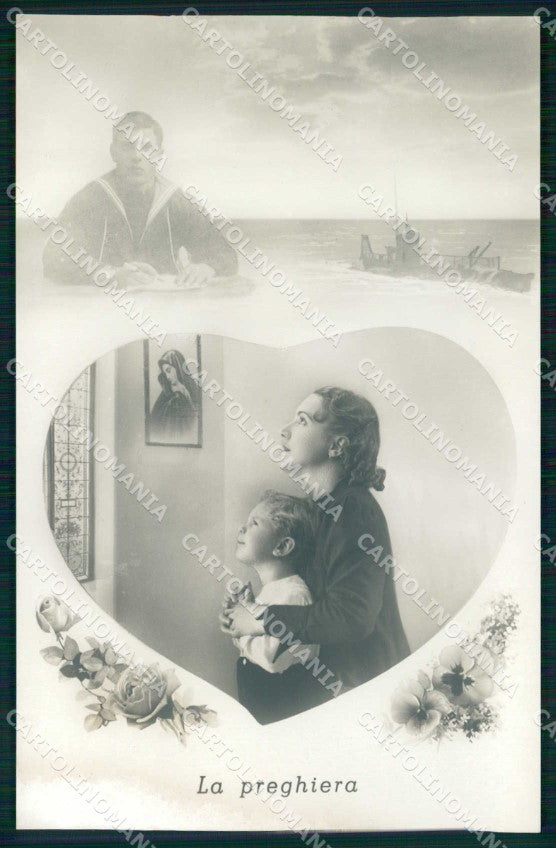 WW2 WWII Militari Propaganda Regia Marina La Preghiera foto cartolina KF6214 – fronte