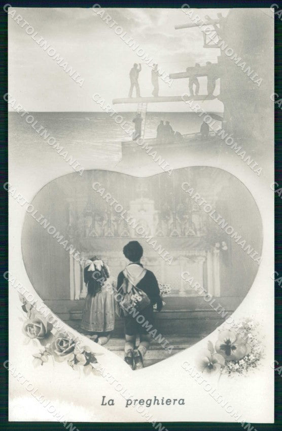 WW2 WWII Militari Propaganda Regia Marina La Preghiera foto cartolina KF6216 – fronte