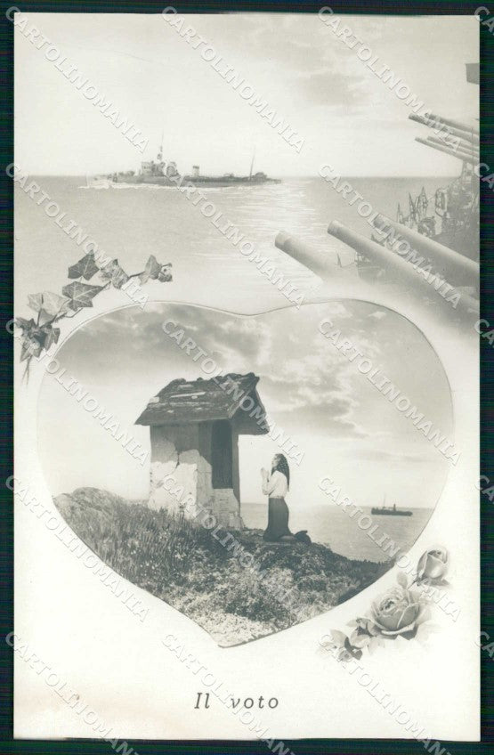 WW2 WWII Militari Propaganda Regia Marina Il Voto foto cartolina KF6218 – fronte