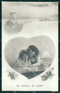 WW2 WWII Militari Propaganda Regia Marina Lettera di Papà foto cartolina KF6220 – fronte