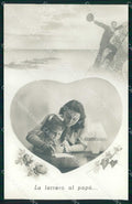 WW2 WWII Militari Propaganda Regia Marina Lettera al Papà foto cartolina KF6222 – fronte