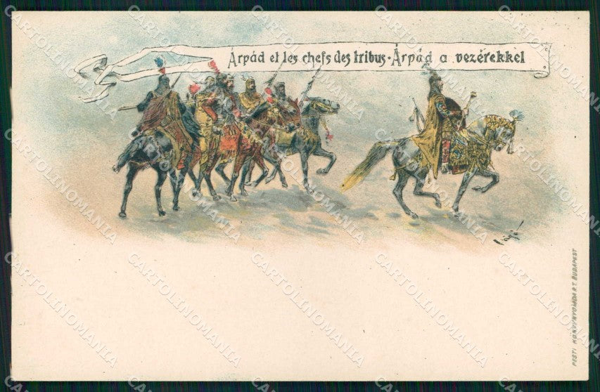 Artist Signed Árpád Ungheria Hungary Cavallo Cheval Horse Pferd cartolina KF6234 – fronte