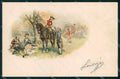 Artist Signed Cavallo Cheval Horse Pferd Viennoise Toasting cartolina KF6235 – fronte
