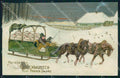 Augurali Buon Anno Carrozza Cheval Horse Pferd PFB 1301 cartolina KF6244 – fronte