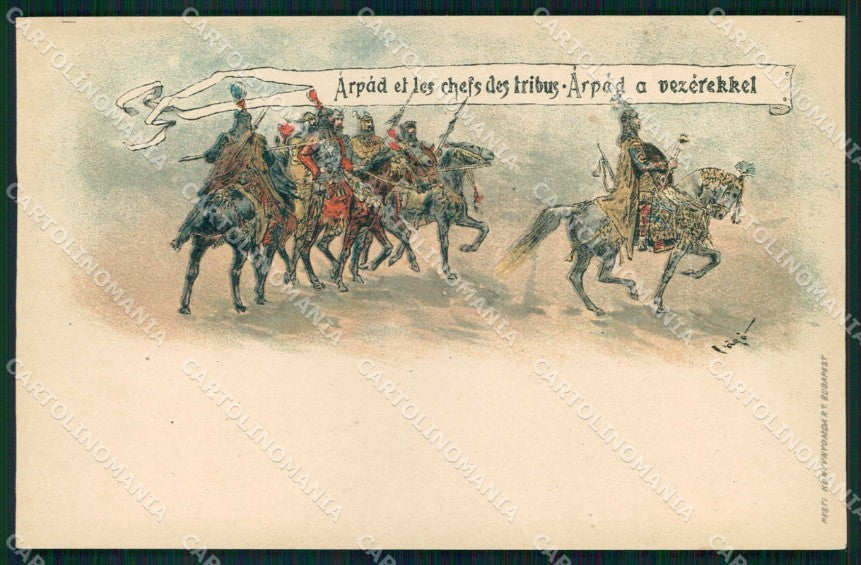 Artist Signed Árpád Ungheria Hungary Cavallo Cheval Horse Pferd cartolina KF6256 – fronte