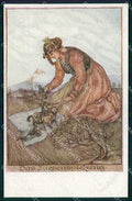 Artist Signed Grengg Lady Horse Deutscher Schulverein 1257 cartolina KF6274 – fronte