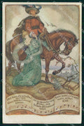 Artist Signed Grengg Couple Horse Deutscher Schulverein 1263 cartolina KF6275 – fronte