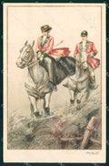 Artist Signed Ambart Sidesaddle Lady Cavallo Cheval Horse Pferd cartolina KF6276 – fronte