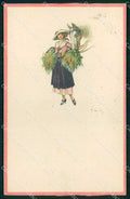 Artist Signed Bianchi ? Lady Cavallo Cheval Horse Pferd 2184 cartolina KF6280 – fronte