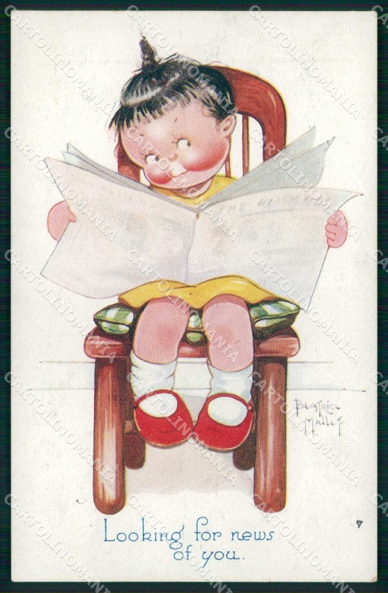 Artist Signed B. Mallet Child serie 9 Tuck cartolina KF6298 – fronte