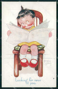 Artist Signed B. Mallet Child serie 9 Tuck cartolina KF6298 – fronte