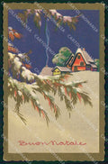 Artist Signed Castelli ? Christman Winter Degami 3080 cartolina KF6315 – fronte