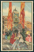 Artist Signed Bertani Venetian Lady Barocco Veneziano Degami 3 cartolina KF6316 – fronte