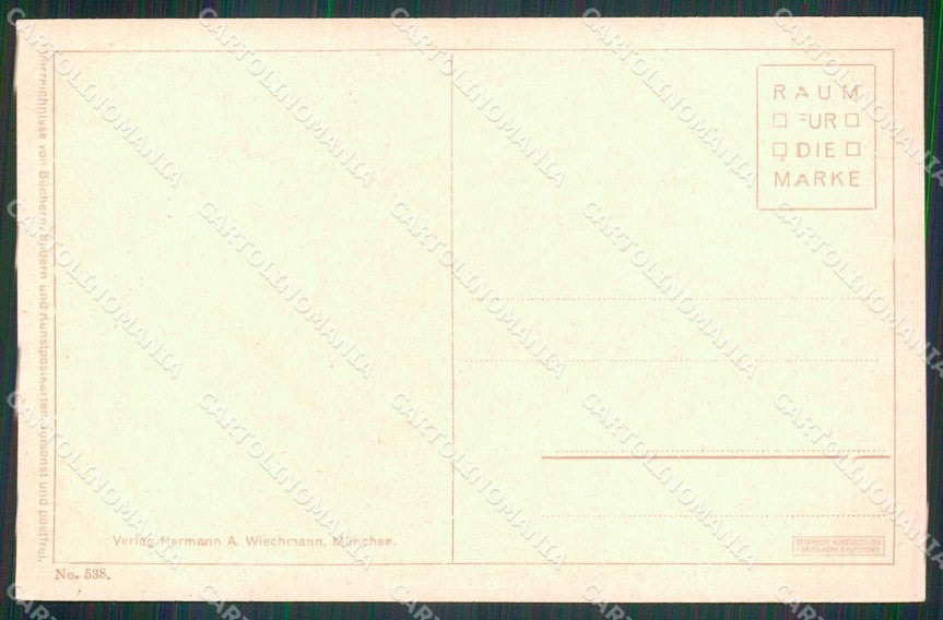 Artist Signed Fahrenkrog Child serie 538 cartolina KF6329 – retro