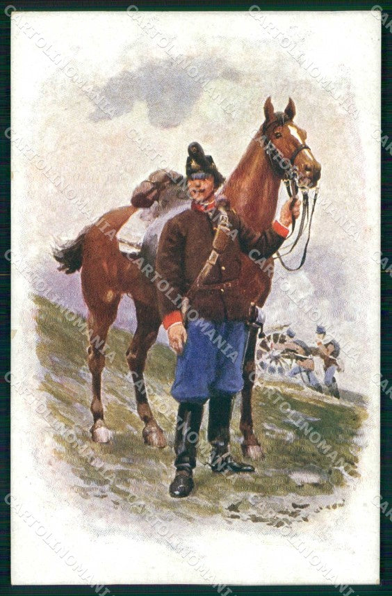 Militari Uniform Osterreichischer Soldat Horse Pferd BKWI 829 cartolina KF6355 – fronte