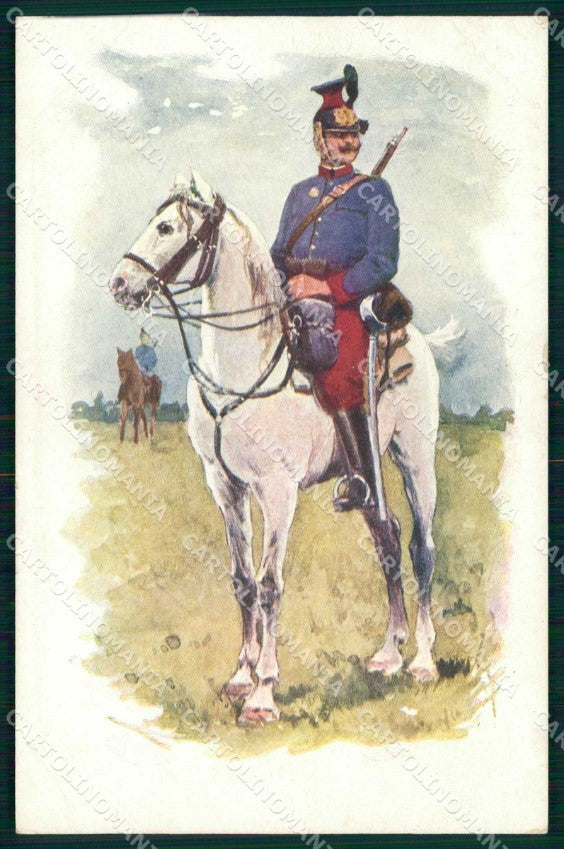 Militari Uniform Osterreichischer Soldat Horse Pferd BKWI 829 cartolina KF6358 – fronte