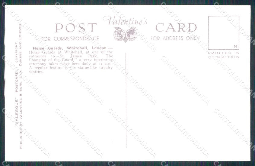 Militari Uniform Horse Guards Whitehall London cartolina KF6360 – retro