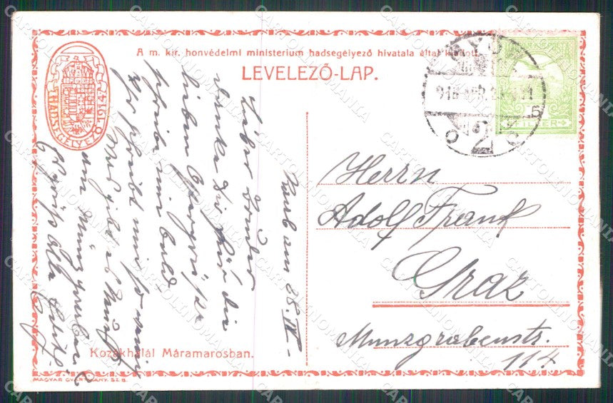 Artist Signed B Juszko WW1 Pferd Horse Soldat Hadsegelyezo 1914 cartolina KF6396 – retro