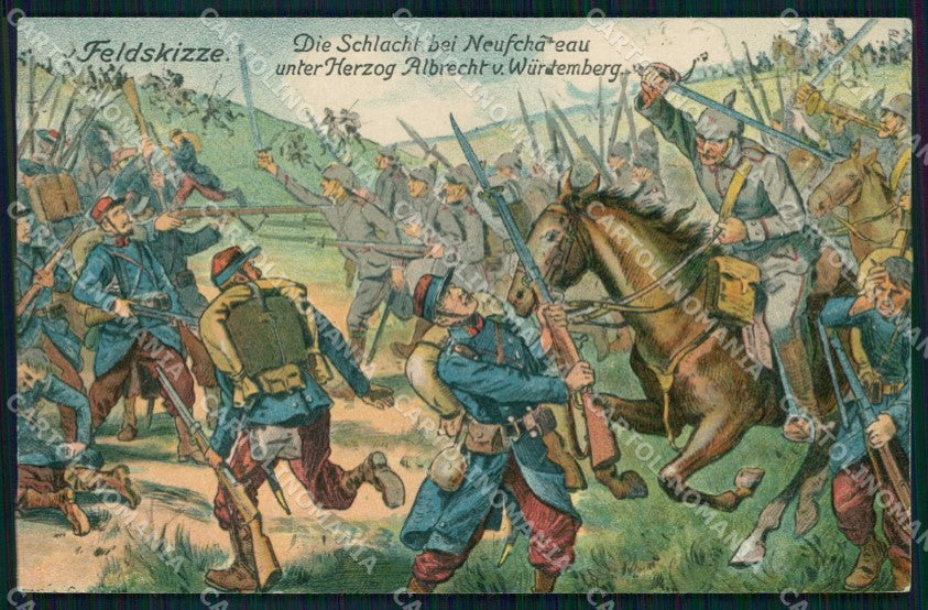 WWI Military Herzog Albrecht von Württemberg Feldskizze Pferd Soldatak KF6413 – fronte