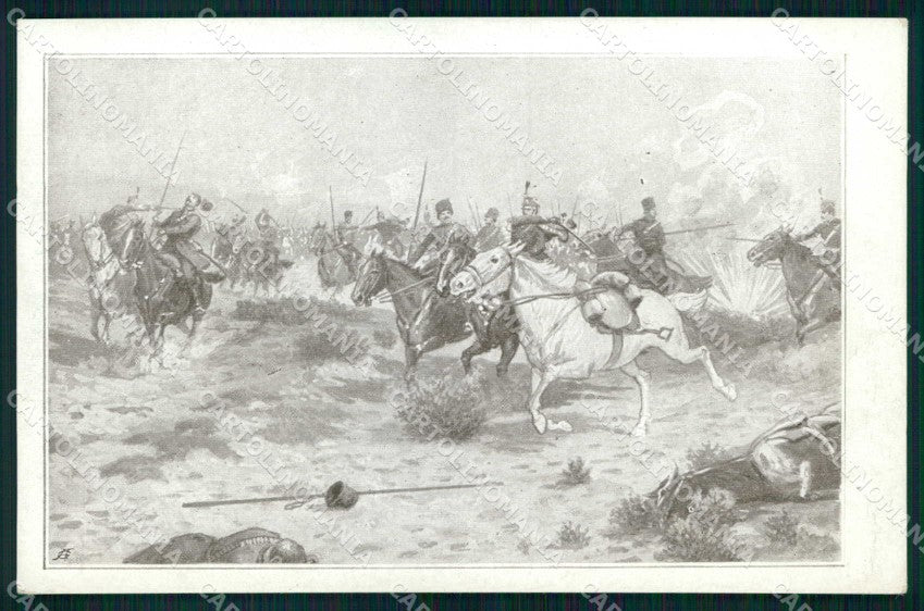 WWI WW1 Military Soldat Horse Pferd A. M. Vallas cartolina KF6416 – fronte